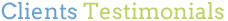 Clients Testimonials